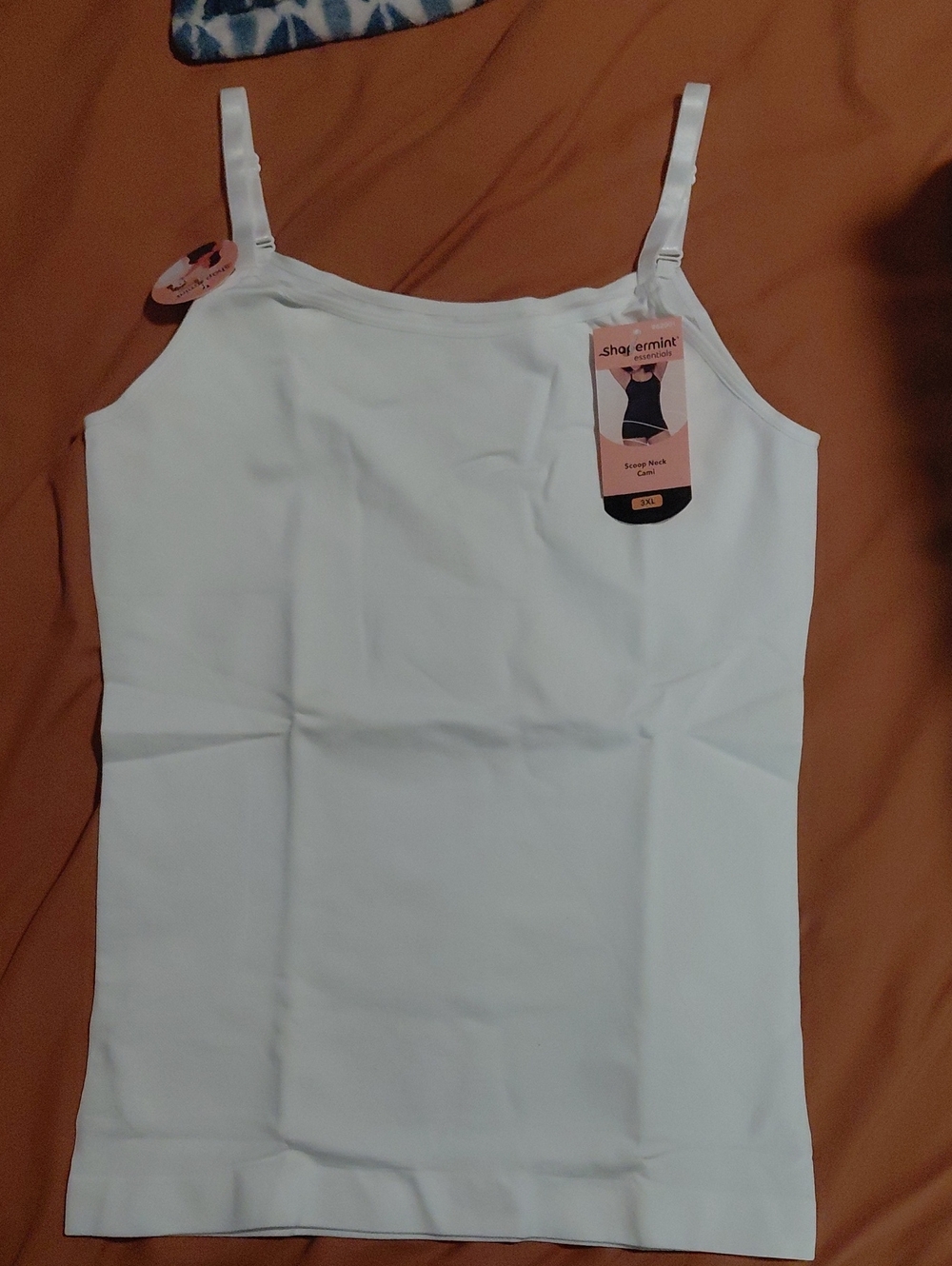 Shapermint White Seamless Adjustable-Strap Camisole